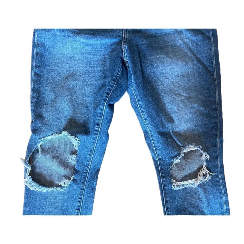 LEVI'S Premium Denim 721 High Rise Skinny Distressed Busted Knee Jean - Picture 6 of 12